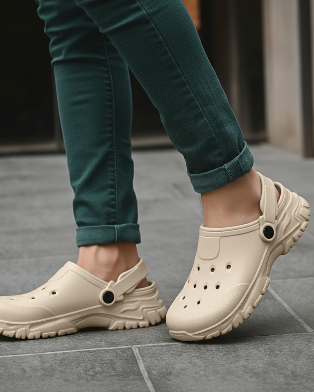 Men's Beige EVA Comfy Clogs